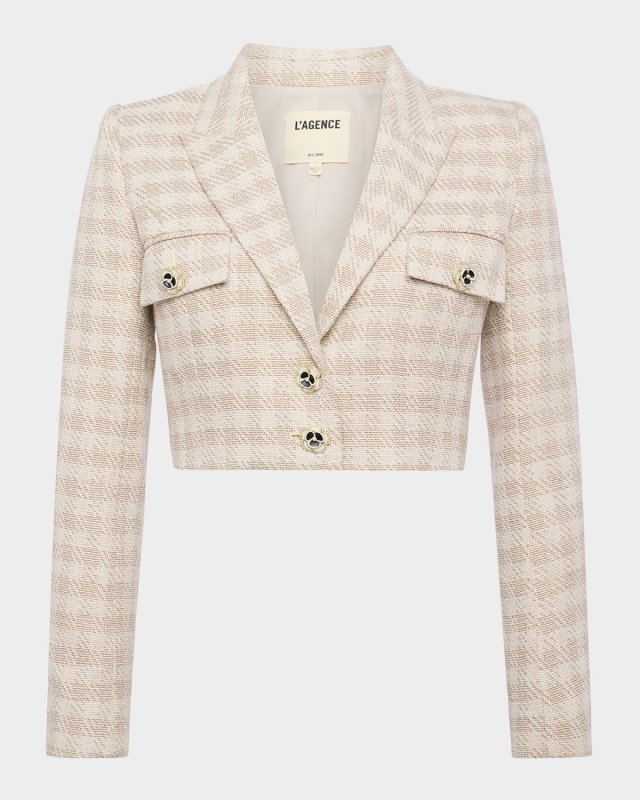Maura Plaid Cropped Jacket